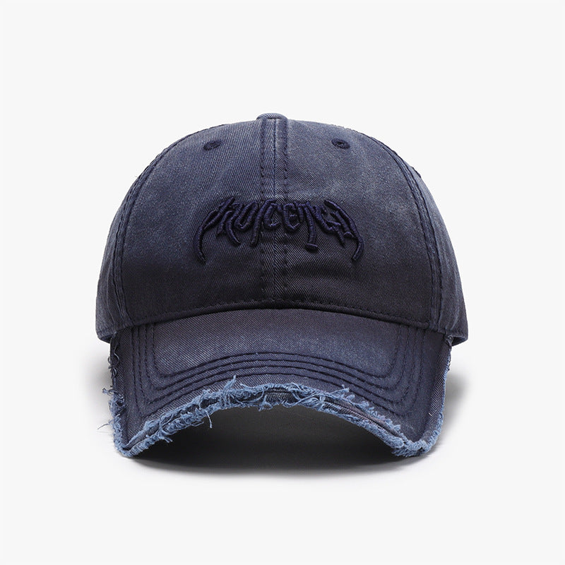 Letter Three-Dimensional Embroidery Soft Top Burr Men'S
