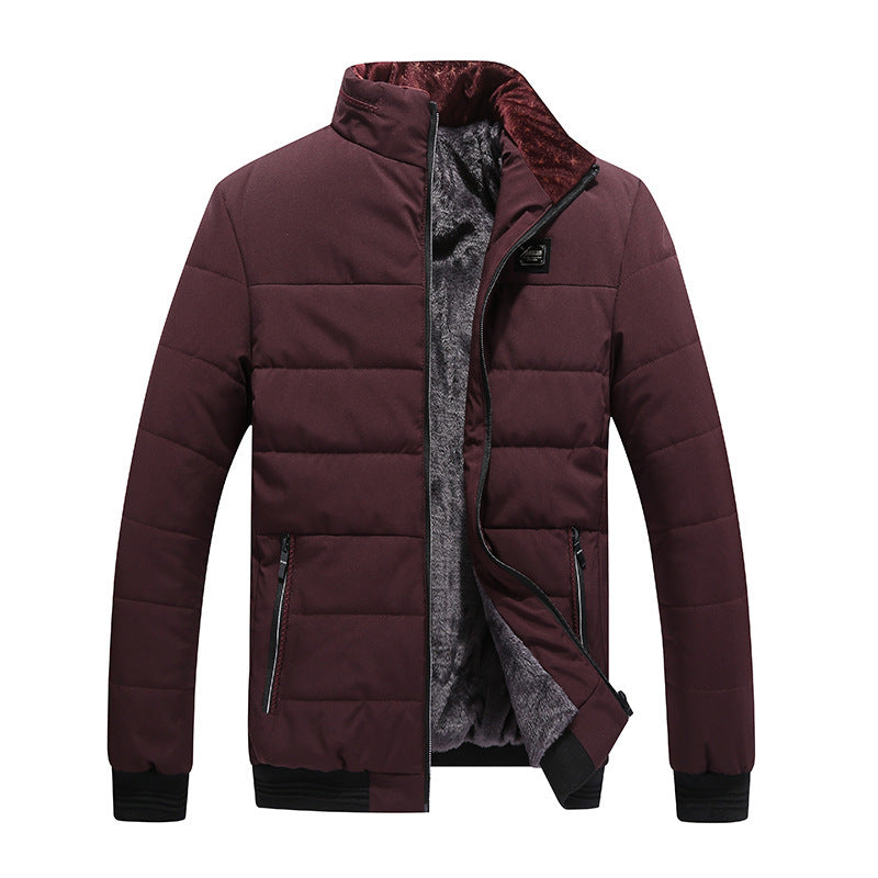 Coat Men'S Cotton Clothing Korean Style Fleece-Lined