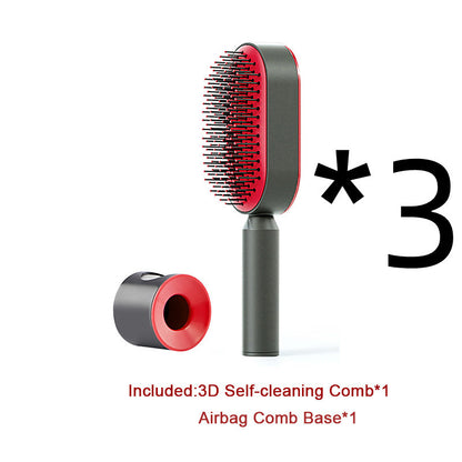 Self Cleaning Hair Brush For One-Key Cleaning