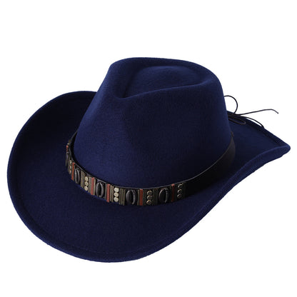 Woolen Hat Western Cowboy Top Hat Men'S