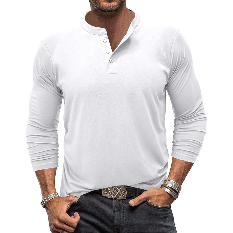 Men'S Long-Sleeved T-Shirt Round Neck
