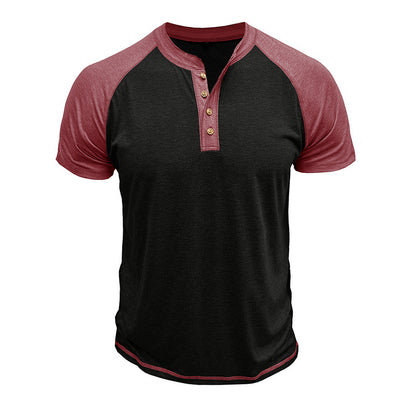 Men'S Short Sleeve European And American Color
