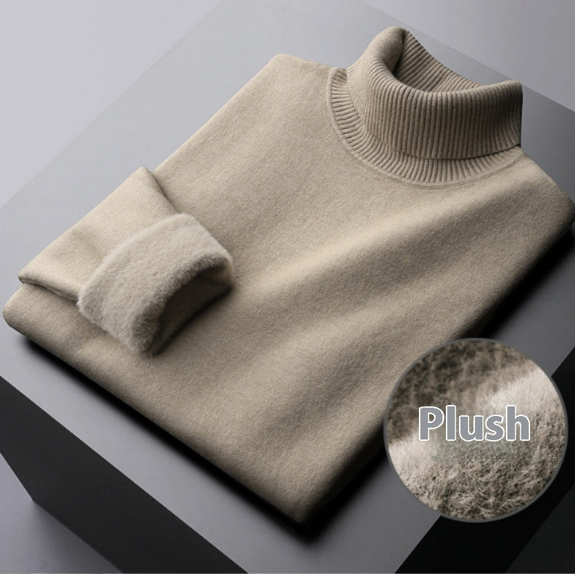 Turtle Neck Sweater Women Elegant Thick Female