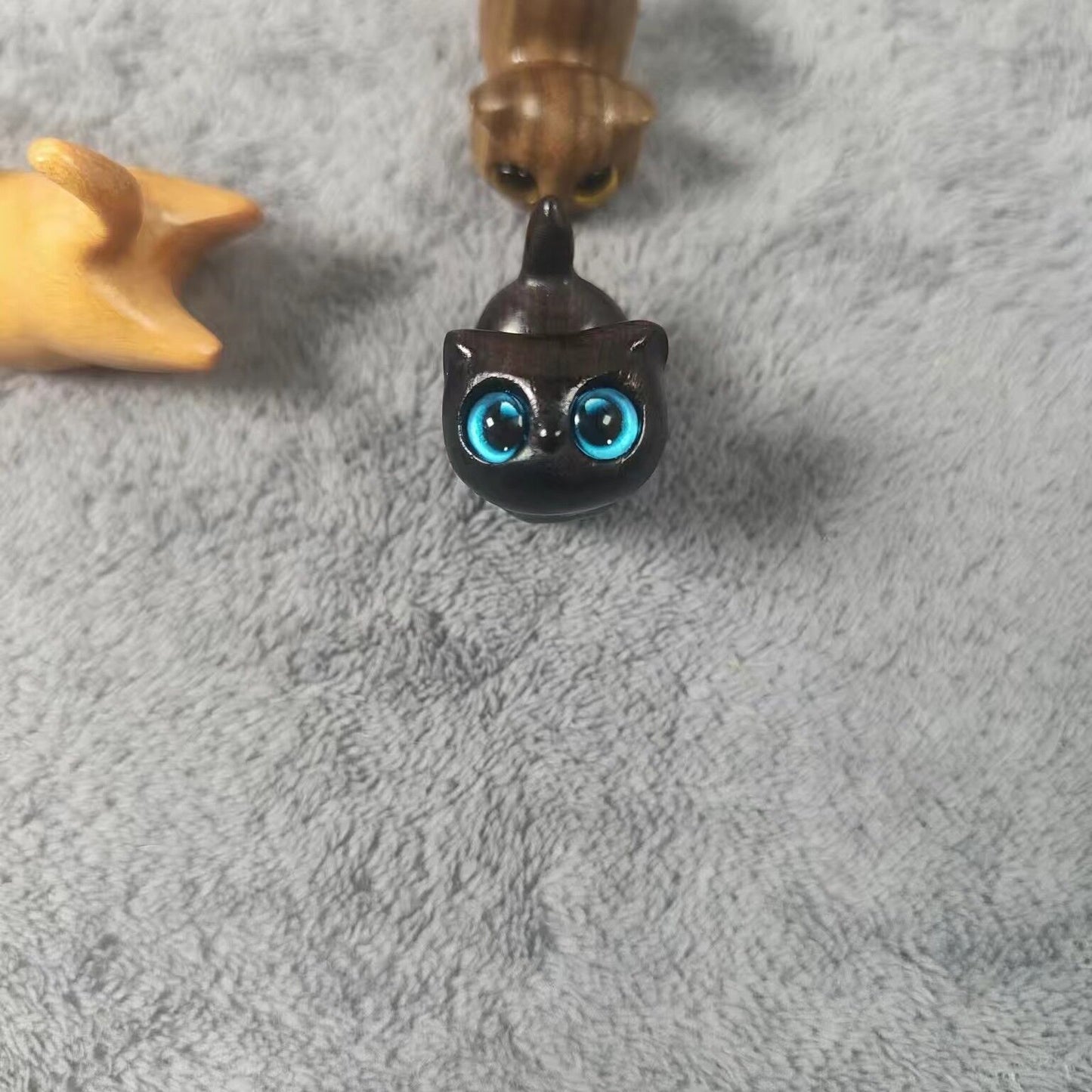 Sandalwood Kitten Ornaments Cute Hippo Mini Wooden