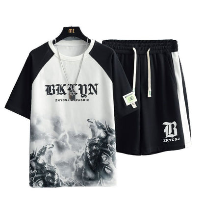 Casual Sports Fifth Pants Wear A Set