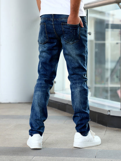 Slim Fit Stretch Men'S Youth Blue Casual