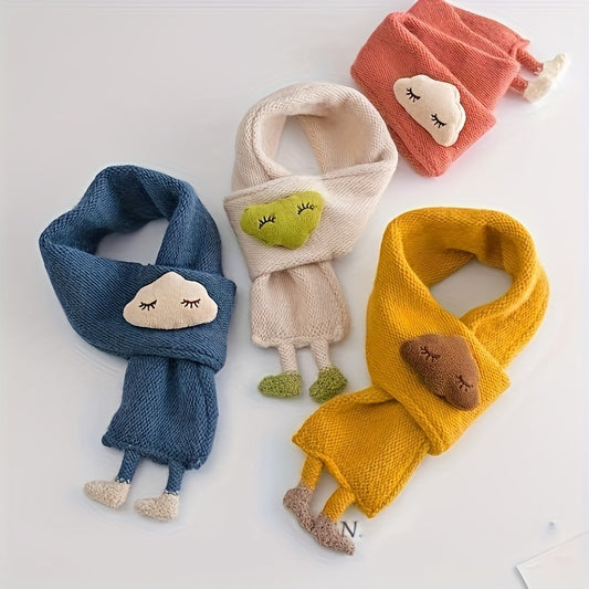 Children'S Scarf, Girls Knitted Scarf, Cloud Neck