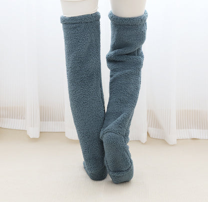 Over Knee High Fuzzy Socks Cold Leg