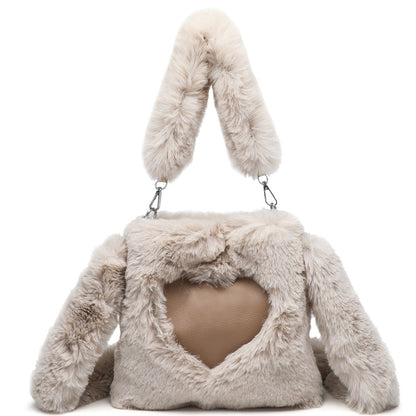 Fluffy Shoulder Bag Top-Handle Bag Female Autumn