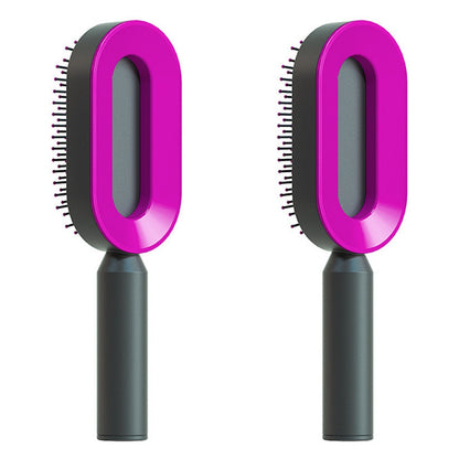 Self Cleaning Hair Brush For One-Key Cleaning