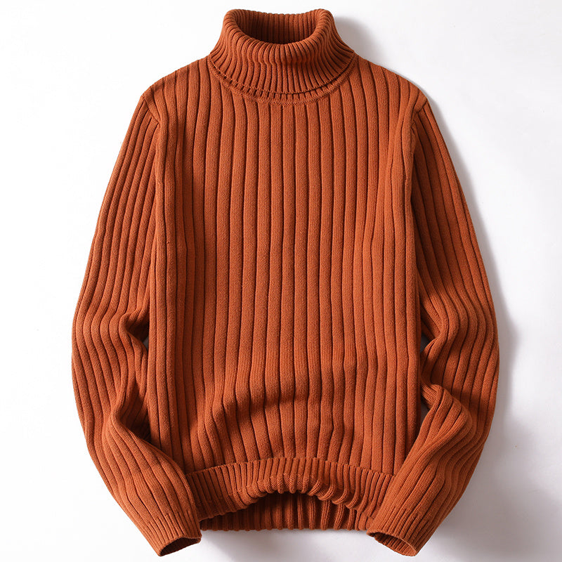 Turtleneck Sweater Men Women Ins Solid Striped