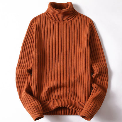 Turtleneck Sweater Men Women Ins Solid Striped