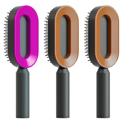 Self Cleaning Hair Brush For One-Key Cleaning