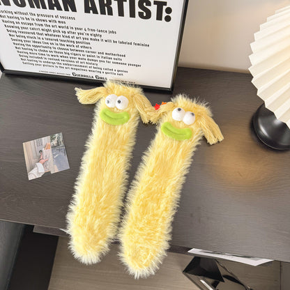 Funny Mid-Calf Length Thermal Room Socks