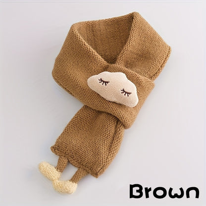 Children'S Scarf, Girls Knitted Scarf, Cloud Neck
