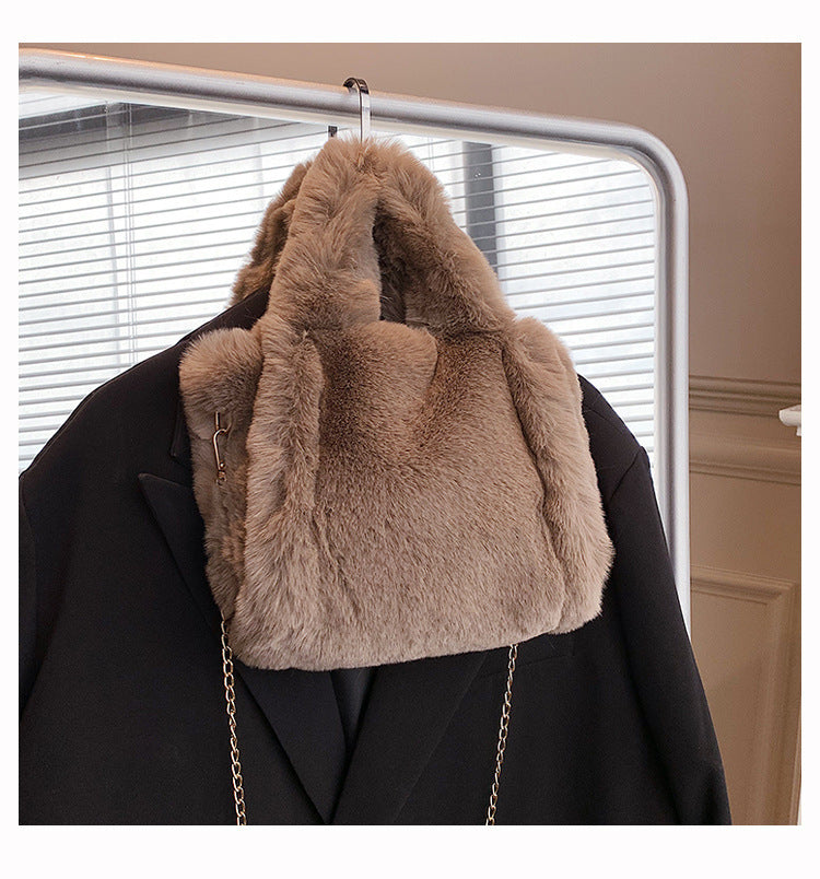 Bags Chain Plush Handbag Totes Shoulder Bag