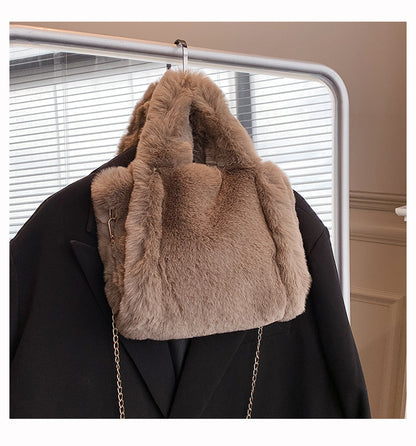 Bags Chain Plush Handbag Totes Shoulder Bag