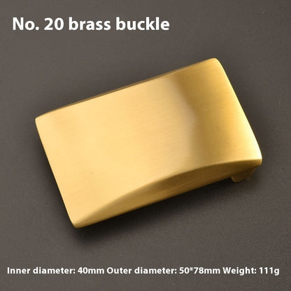 Pure Brass Belt Buckle Outer Wear Smooth