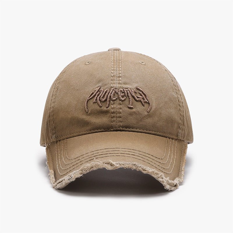 Letter Three-Dimensional Embroidery Soft Top Burr Men'S
