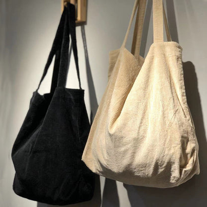 Corduroy Shoulder Bags Fall Handbags Shopping Bags