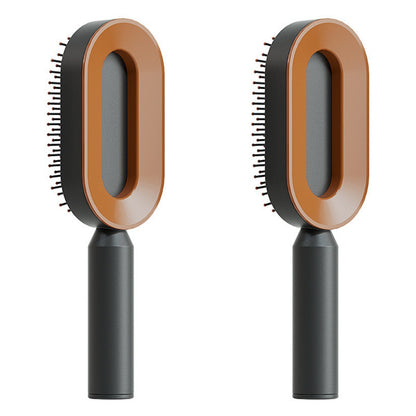 Self Cleaning Hair Brush For One-Key Cleaning