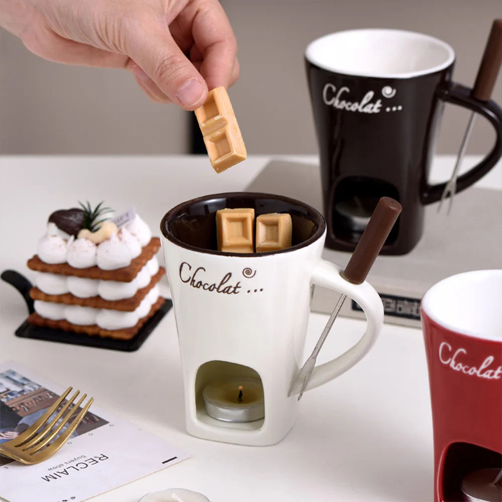 Fondue Mug Set Personal Mini Fondue Pots