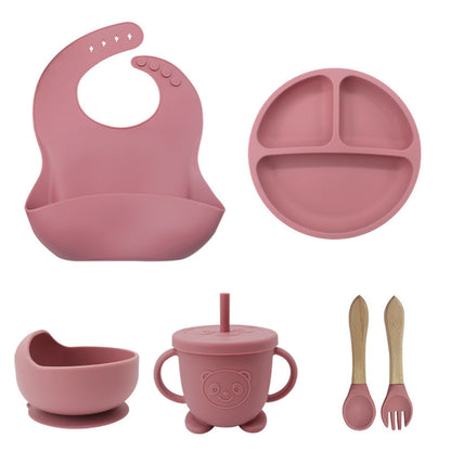 Children'S Tableware Silicone 6 Pieces Suit Maternal
