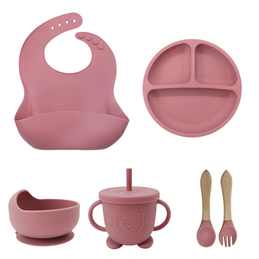 Children'S Tableware Silicone 6 Pieces Suit Maternal
