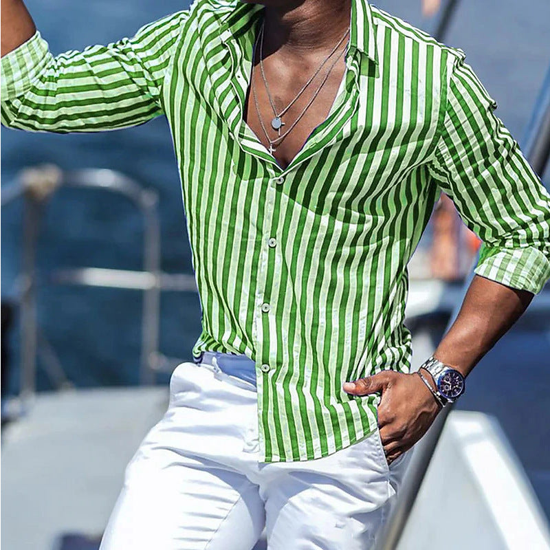 Men'S Fashionable Versatile Printed Casual Shirt