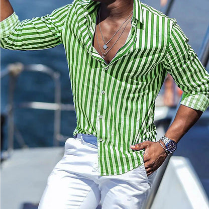 Men'S Fashionable Versatile Printed Casual Shirt