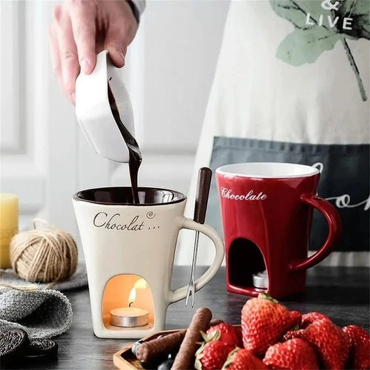 Fondue Mug Set Personal Mini Fondue Pots