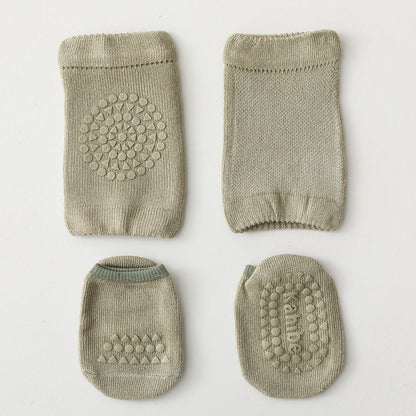 Summer Children'S Knee Pads Floor Socks Set