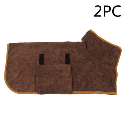 Absorbent Bathrobe With Waist-Wrapped Microfiber