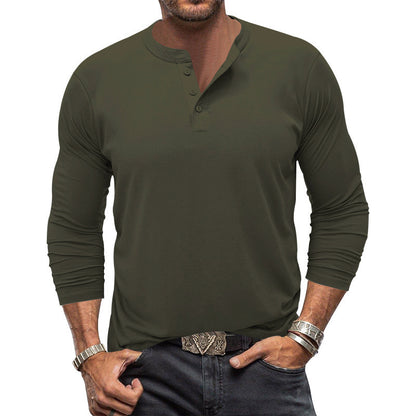 Men'S Long-Sleeved T-Shirt Round Neck