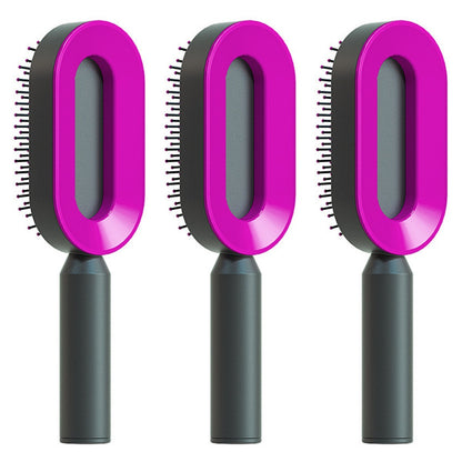 Self Cleaning Hair Brush For One-Key Cleaning