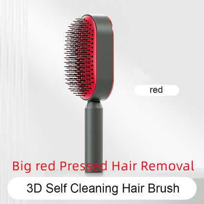 Self Cleaning Hair Brush For One-Key Cleaning