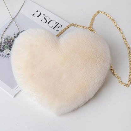 Love Bags For Plush Chain Shoulder Bags