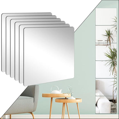 Glue Mirror, Shatterproof Mirror, Full-Length Mirror, Wall-Mounted