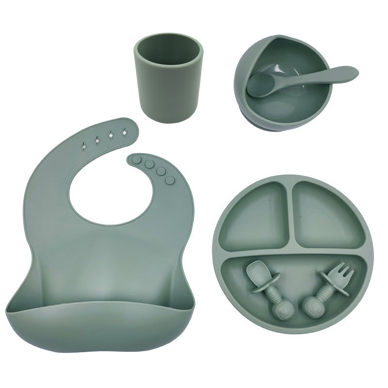 Baby Cutlery Set Silicone Bib Silicone Cup