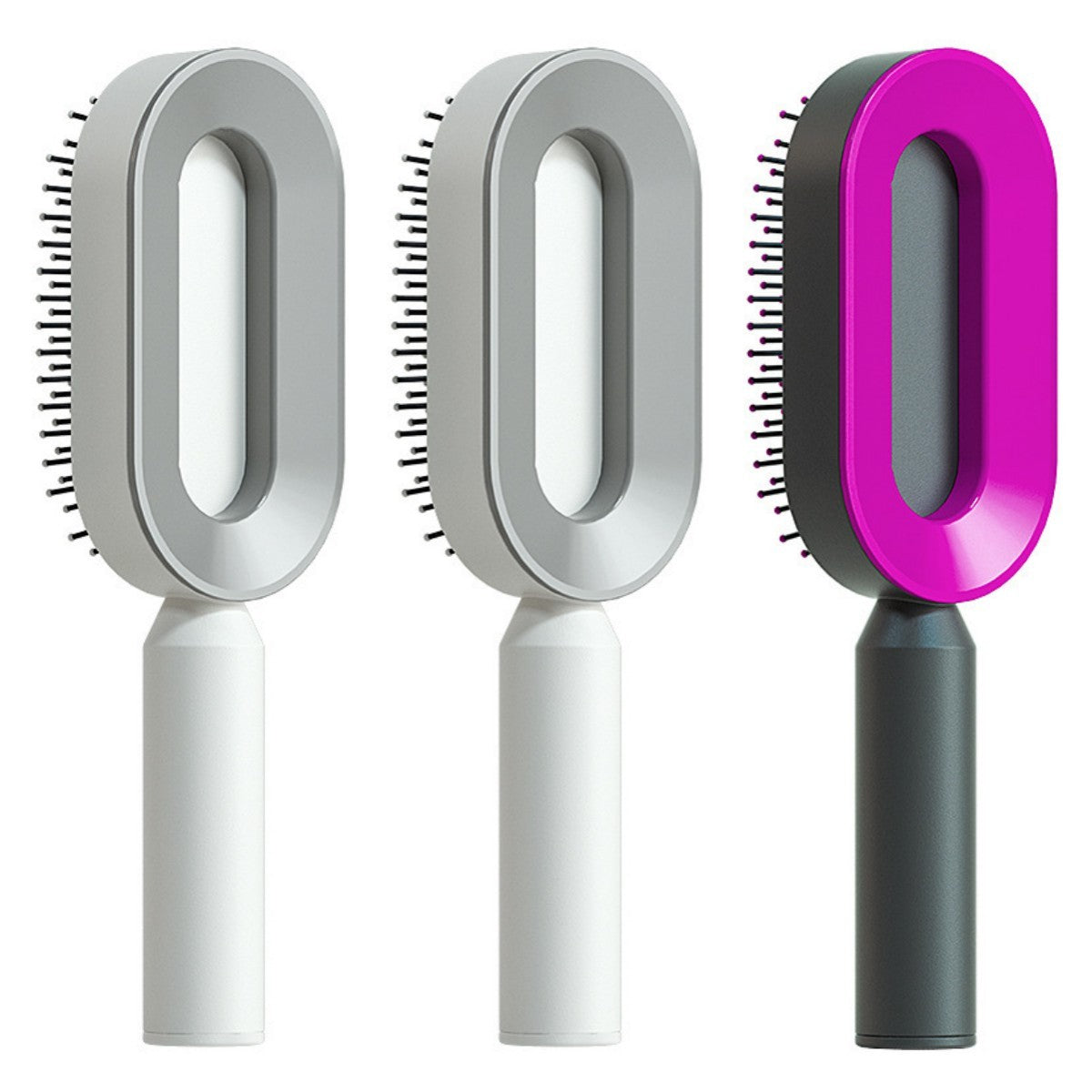 Self Cleaning Hair Brush For One-Key Cleaning