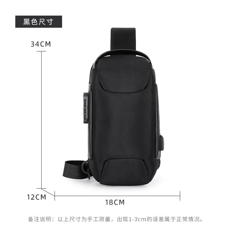 Sling Bag, Waterproof Men'S Chest Bag Shoulder