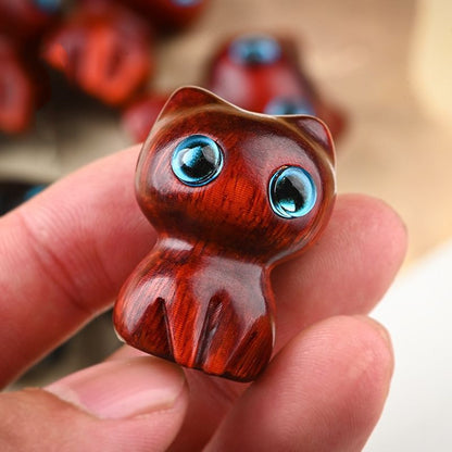 Sandalwood Kitten Ornaments Cute Hippo Mini Wooden