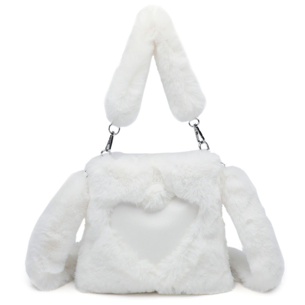 Fluffy Shoulder Bag Top-Handle Bag Female Autumn