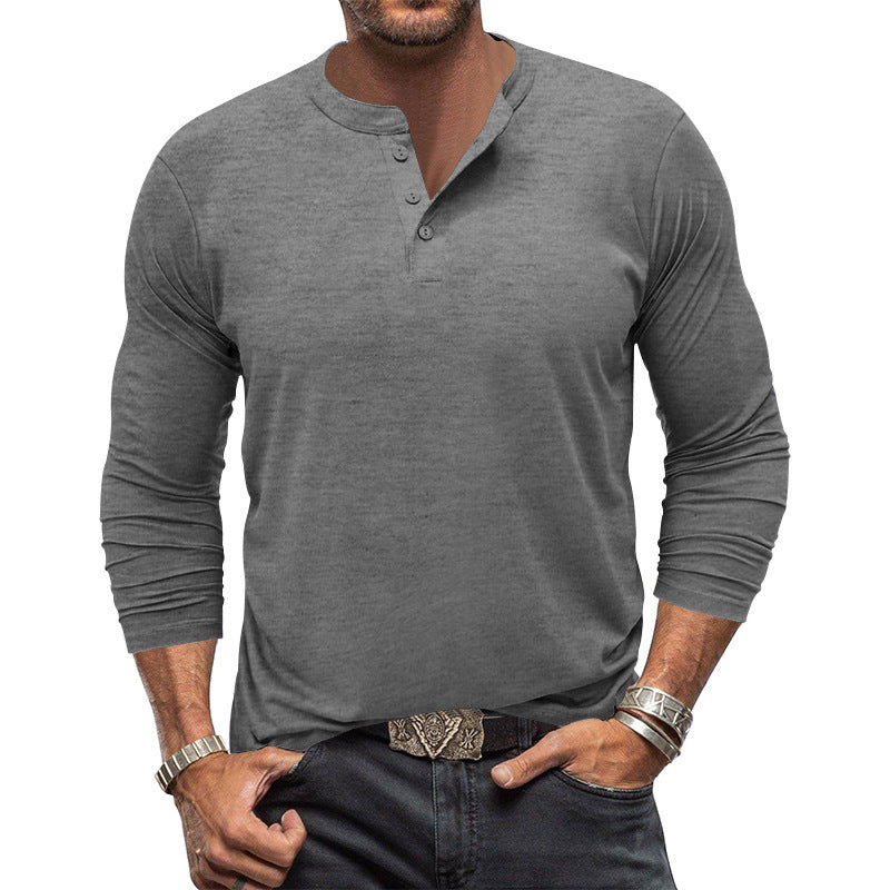 Men'S Long-Sleeved T-Shirt Round Neck