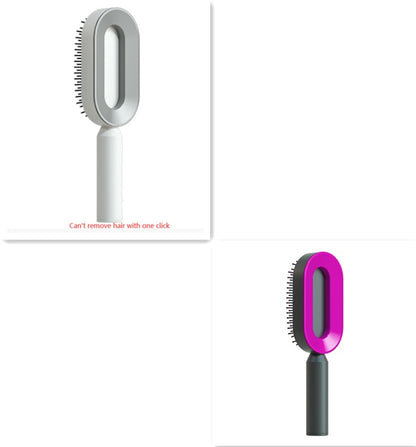 Self Cleaning Hair Brush For One-Key Cleaning
