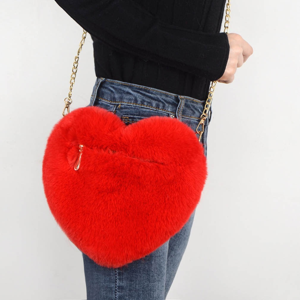Love Bags For Plush Chain Shoulder Bags