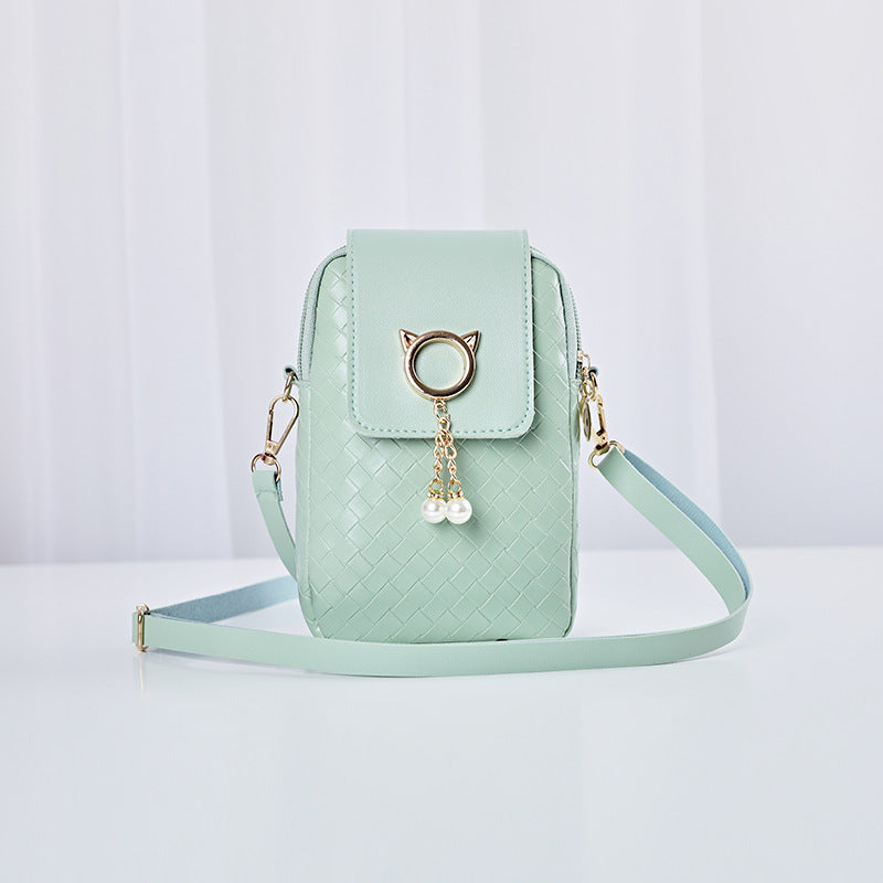 Mobile Phone Bags Woven Pearl Tassel Cover