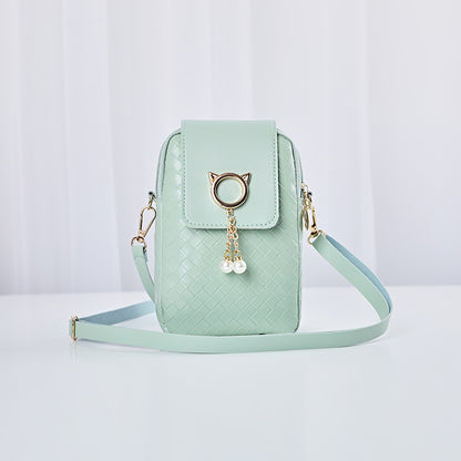 Mobile Phone Bags Woven Pearl Tassel Cover