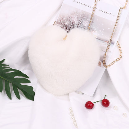 Love Bags For Plush Chain Shoulder Bags