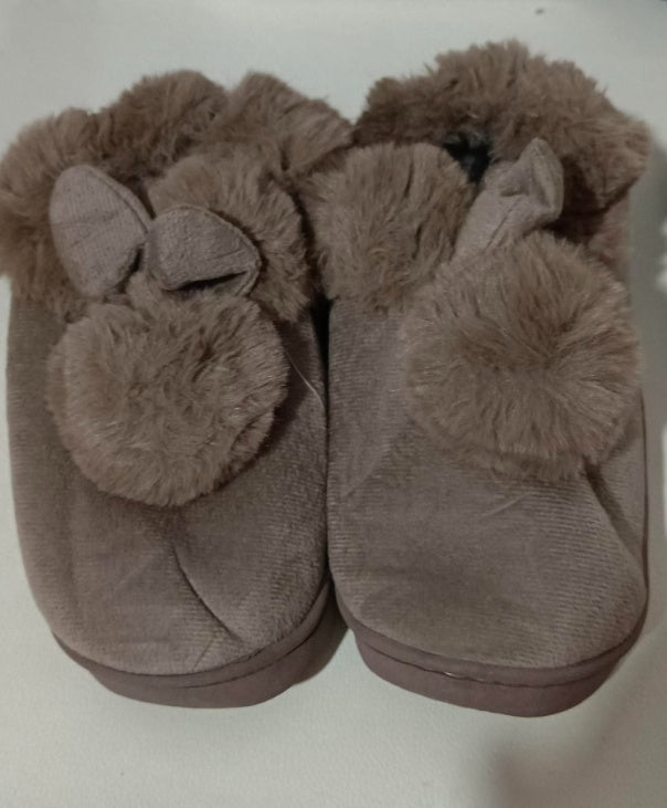 Autumn Cotton Slippers Fur Rabbit Home Warm